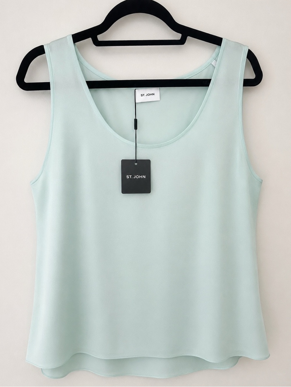 NWT St.John mint satin tank top